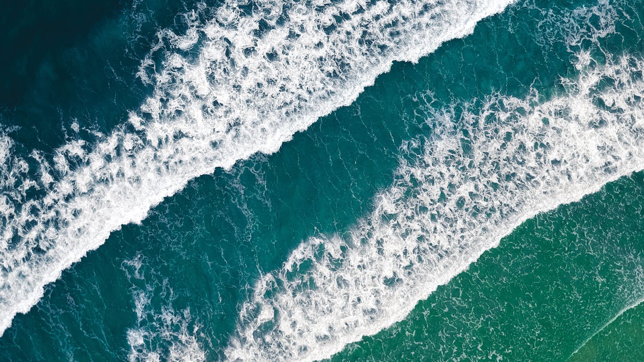 High Angle Photo of Sea Waves