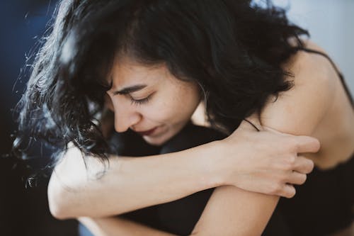 Free Woman Wearing Black Camisole Stock Photo