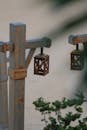 Rustic Outdoor Lanterns in Beige Setting