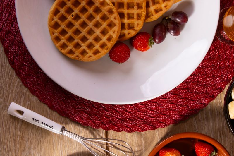 Crispy oat waffles made from the same Oat-EH mix