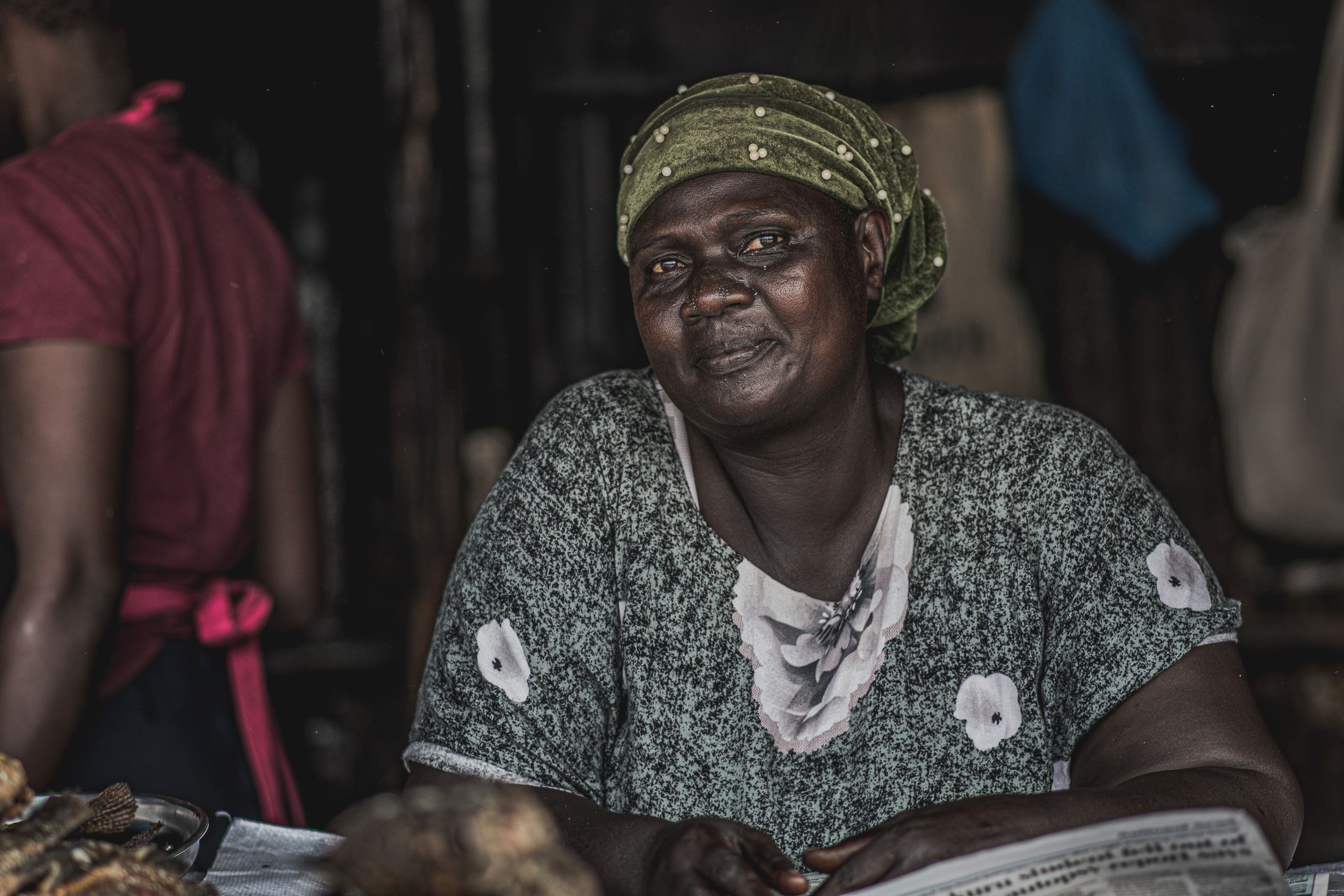 African woman entrepreneur working at a Nairobi market