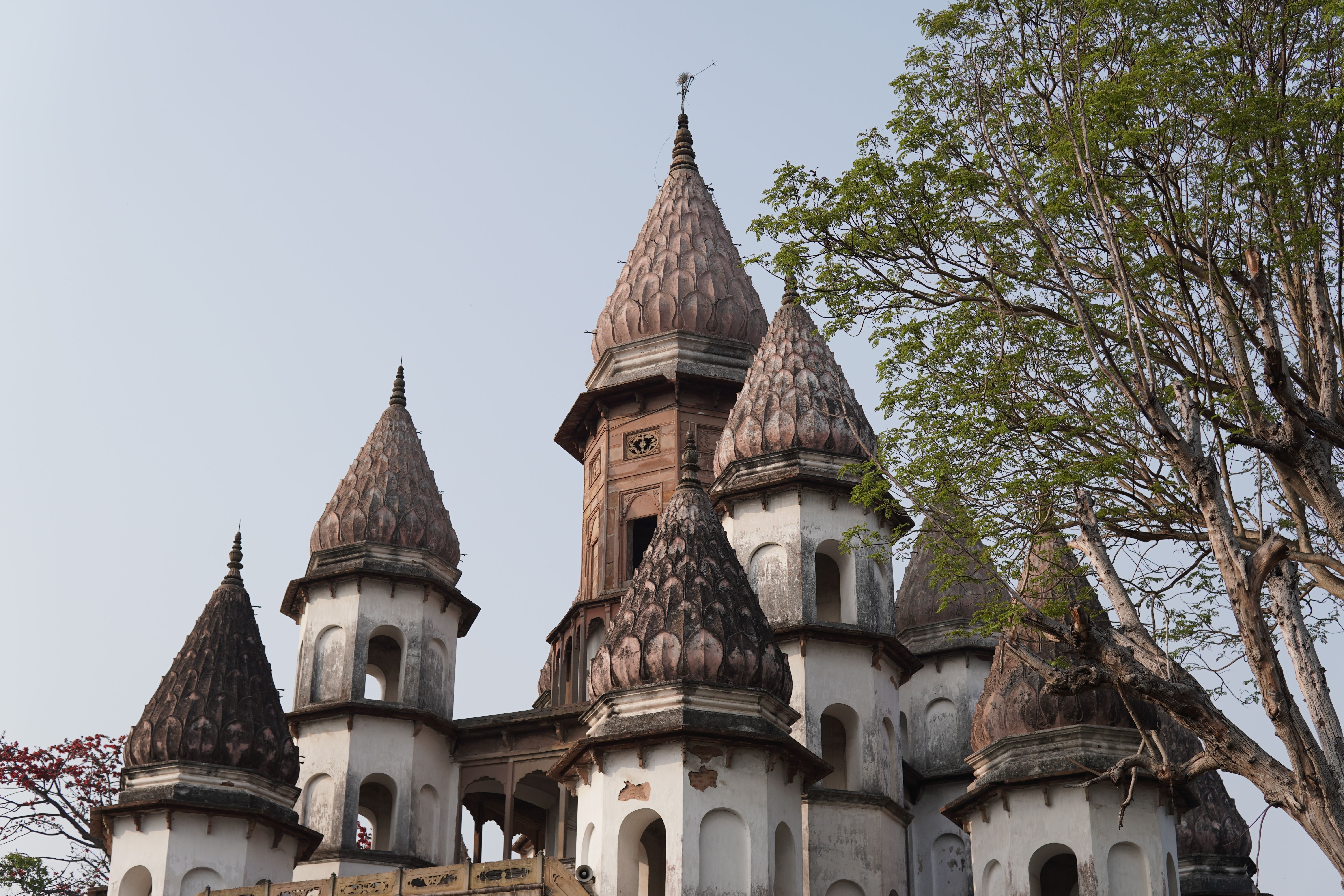 Historic Hindu temple with unique architecture in Chinsurah, West Bengal, India.