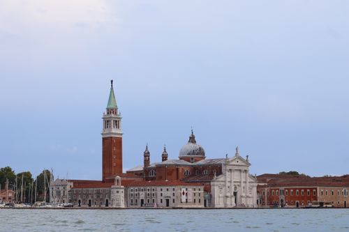 Free Stunning view of San Giorgio Maggiore Church across the water in Venice, Italy. Stock Photo