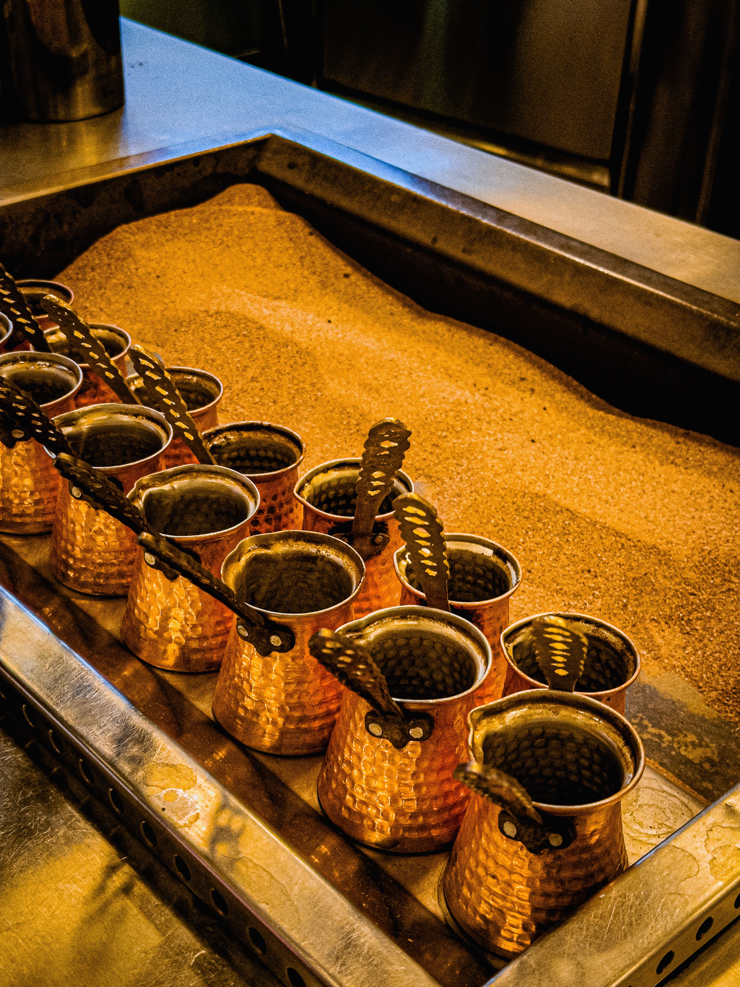 Traditional Turkish Coffee Prepared Outdoors · Free Stock Photo