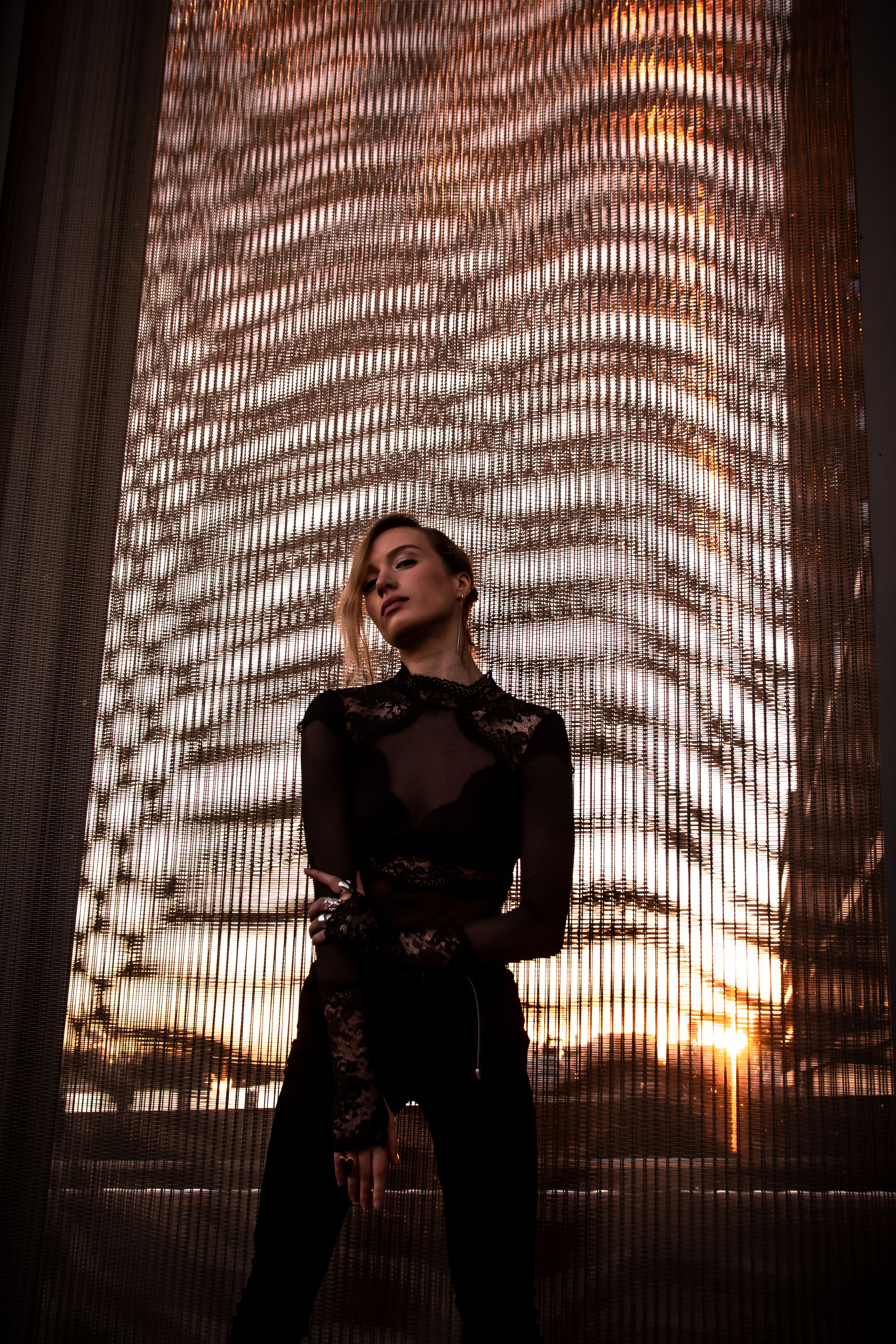 Stylish Portrait of Woman in Hamburg at Sunset · Free Stock Photo