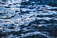 Rippling Water Surface with Blue Reflections