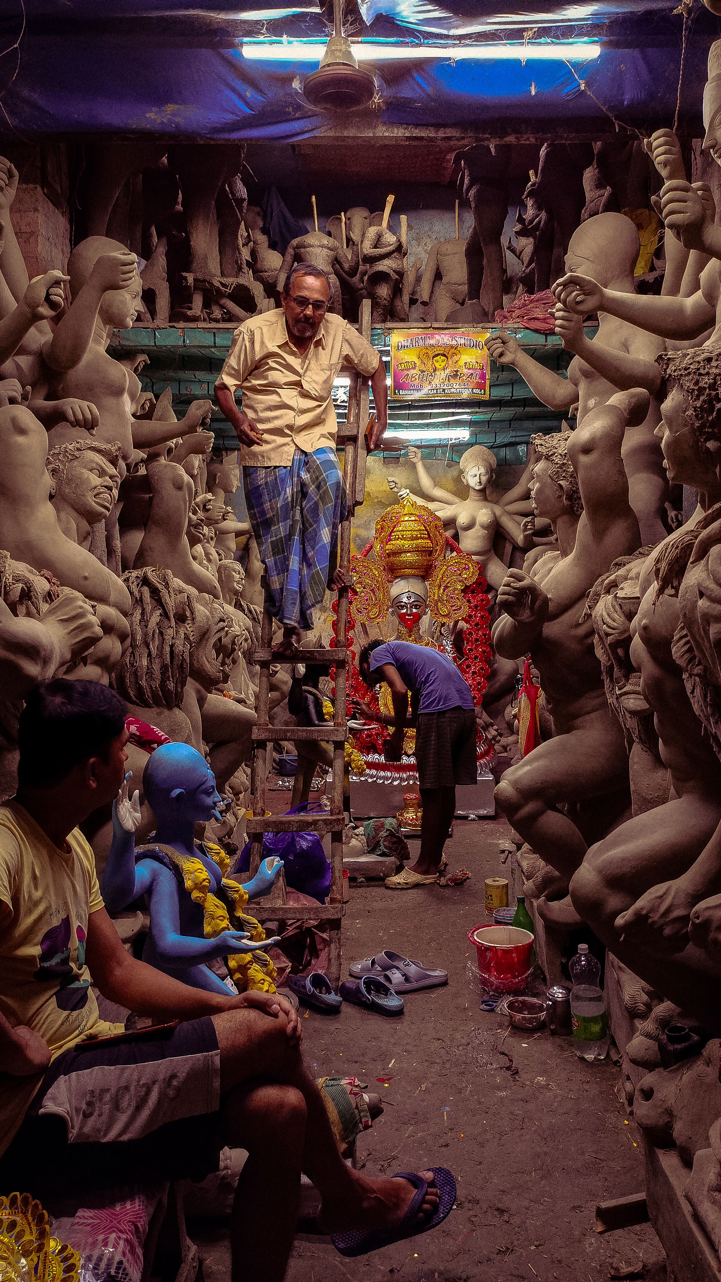 Craftsman Preparing Idol