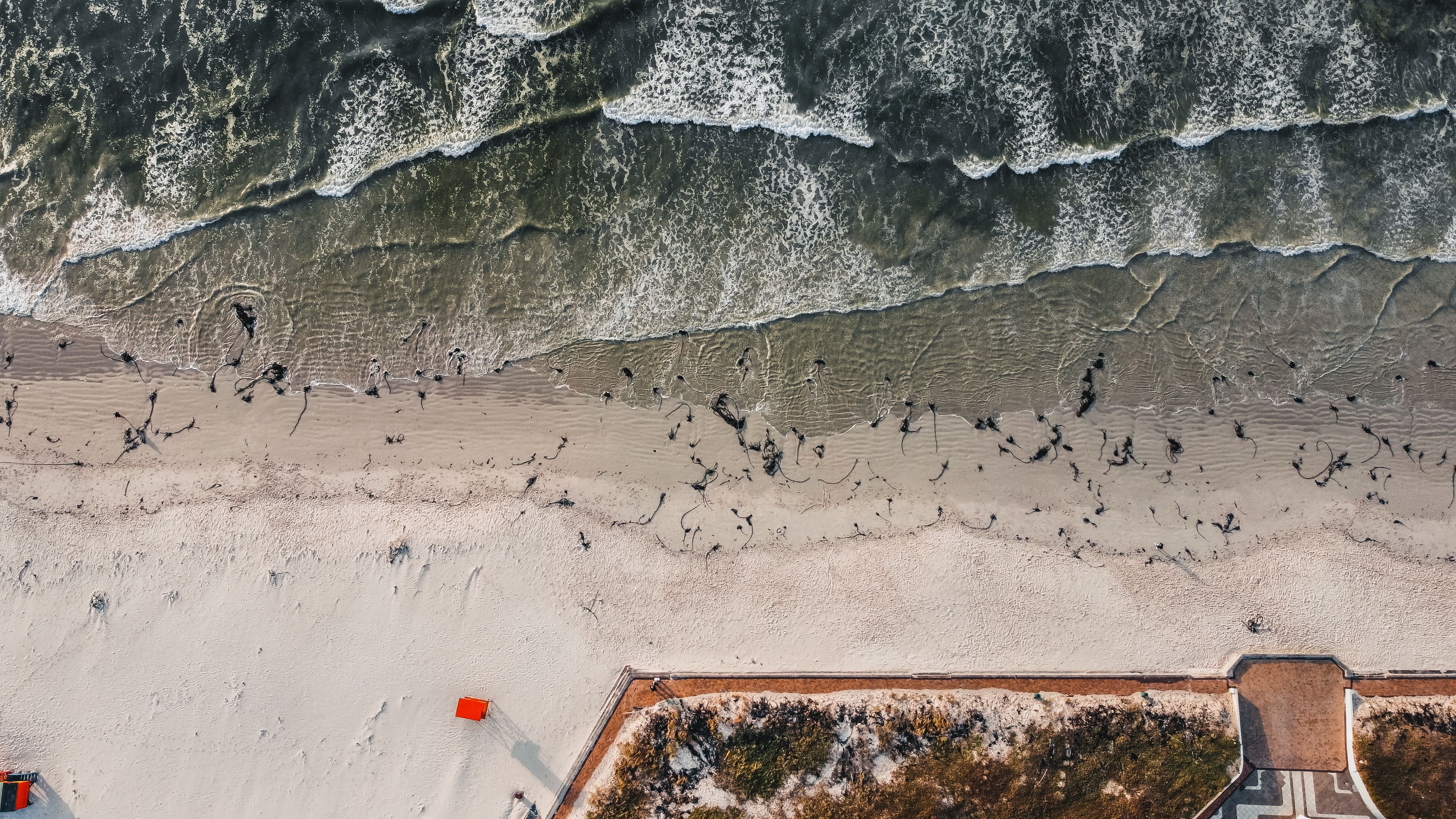 Aerial drone photo of a Florida beach and coastline