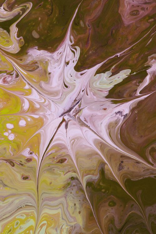 Free Colorful abstract fluid painting with dynamic swirls and rich textures. Stock Photo