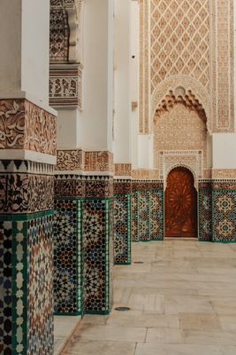 Details architecturaux et ornementations des Tombeaux Saadiens