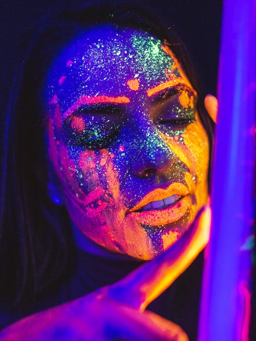 UV Body Paint on a Female's Body · Free Stock Photo
