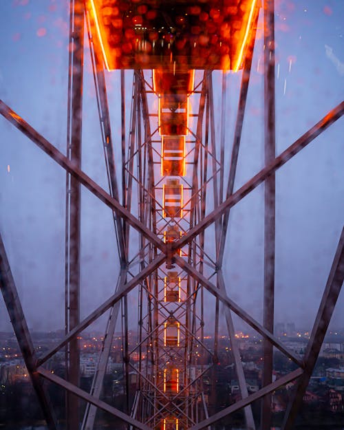 Foto profissional grátis de noite da cidade, roda-gigante, колесо обозрения