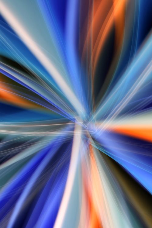 Free Dynamic abstract image with vivid blue and orange light streaks creating a sense of motion and energy. Stock Photo
