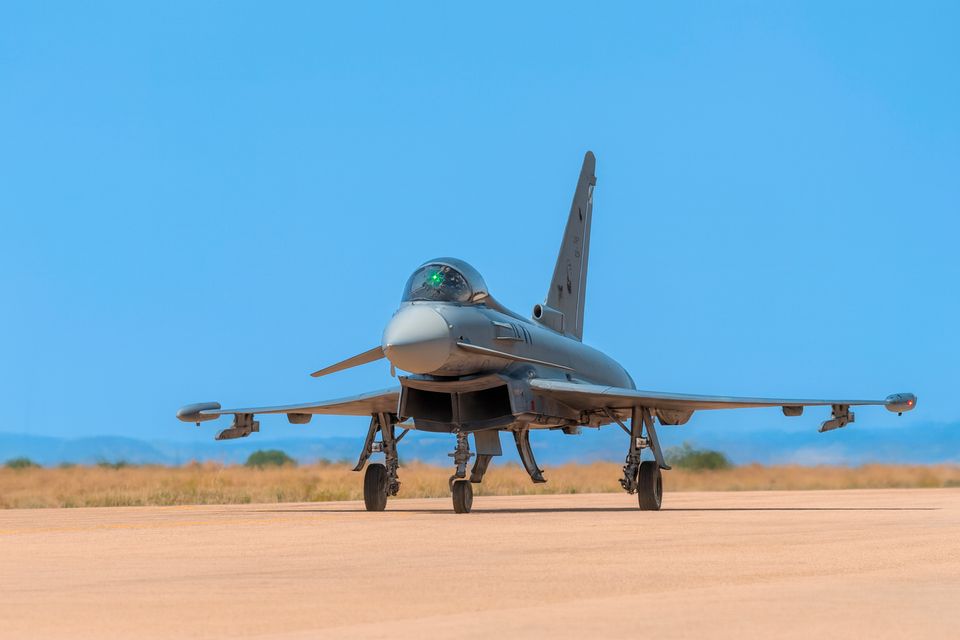 Fast jet aircraft photographed in flight