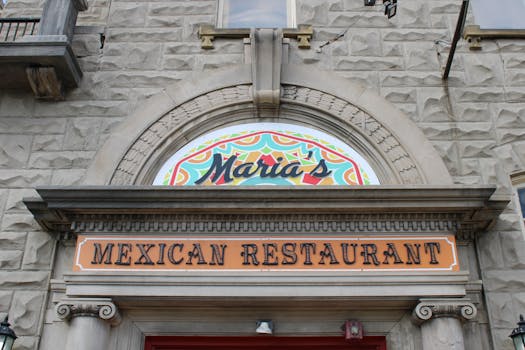 Exterior view of Maria's Mexican Restaurant, Lancaster, Ohio.