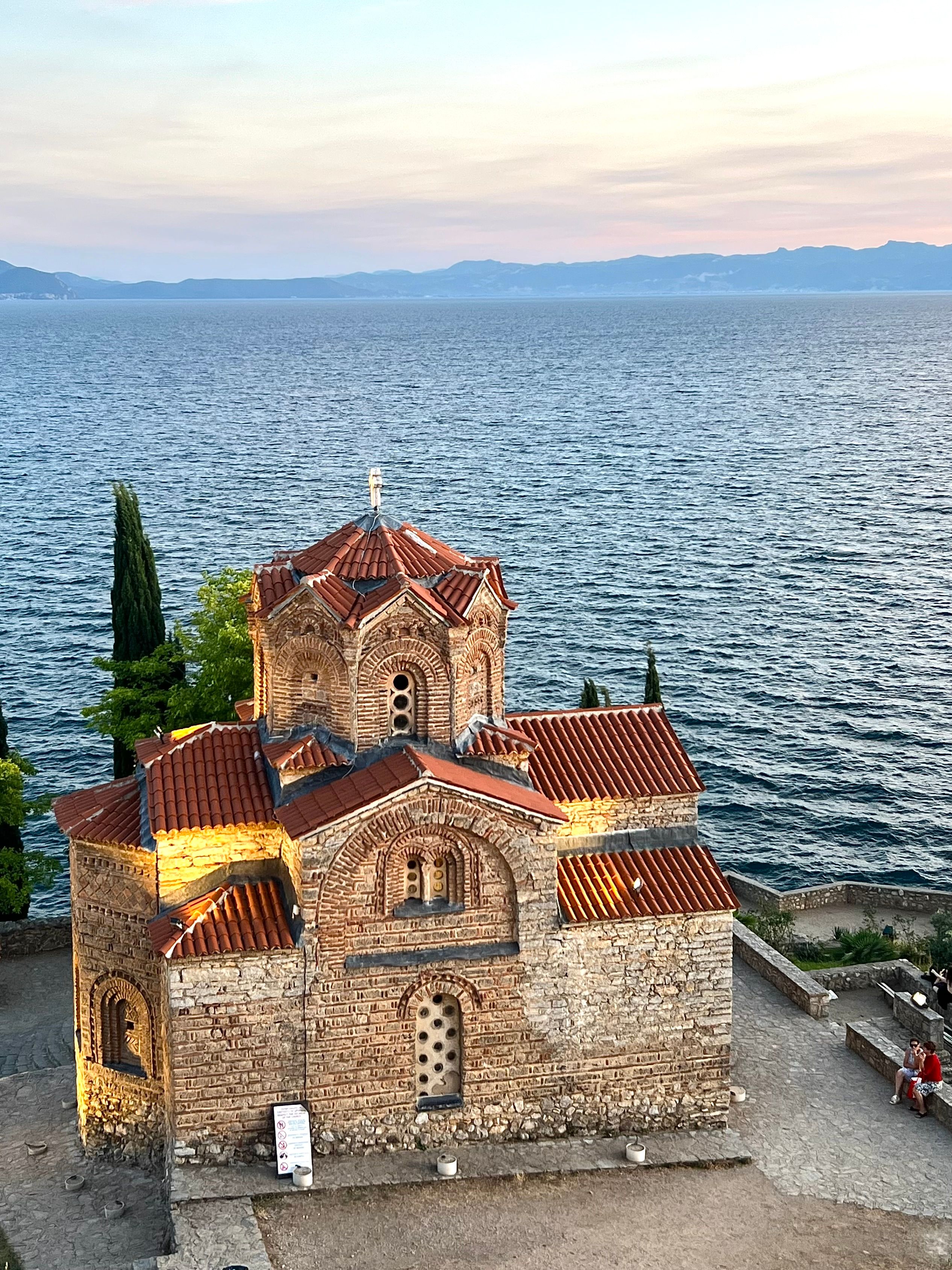 St. John at Kaneo over Lake Ohrid at Sunset · Free Stock Photo