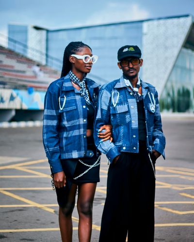 Couple wearing denim jackets outdoors — photo by Kareems Photography on Pexels