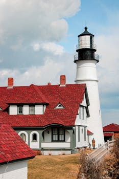 Discover the picturesque Portland Head Light, a historic landmark on the Maine coast.
