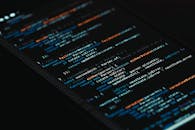 Close-up of Computer Screen Displaying Code