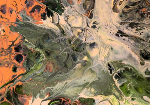 Free Abstract fluid art creation with vibrant swirling colors and organic shapes in earthy tones. Stock Photo