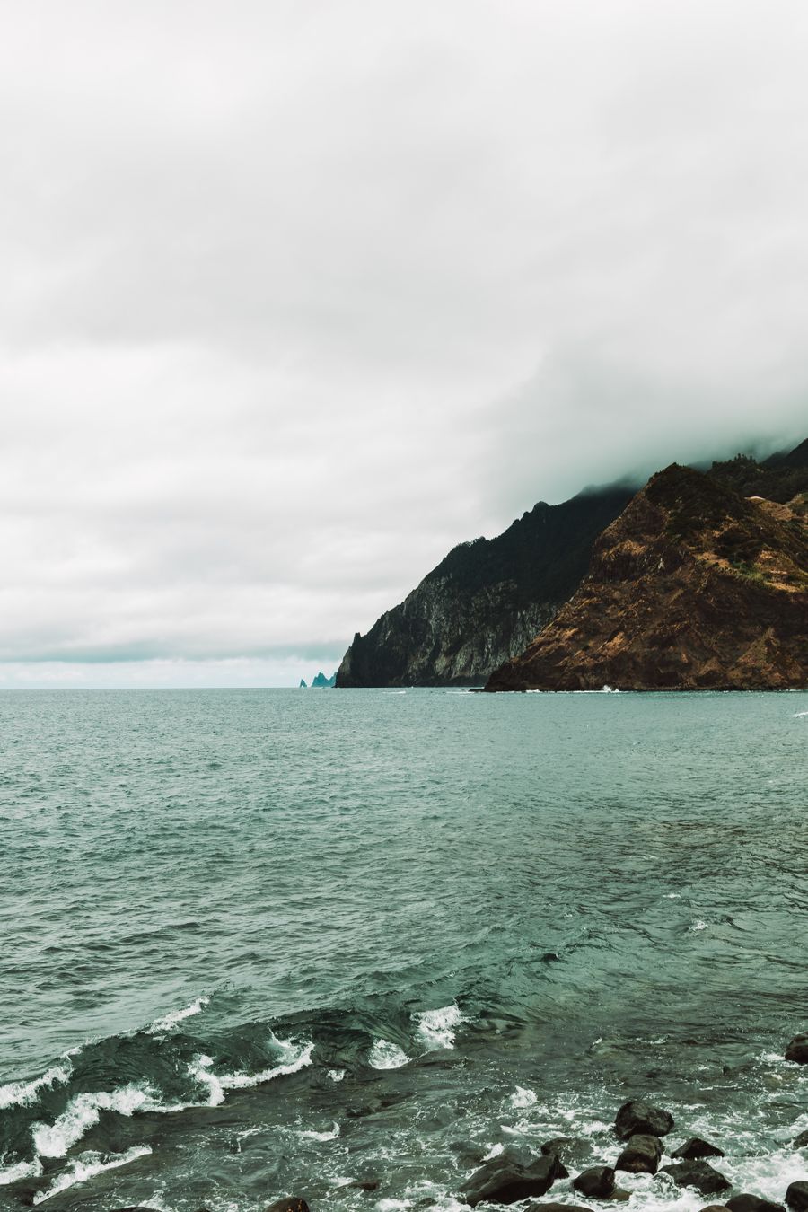 Madeira Portugal dramatic cliffs and ocean