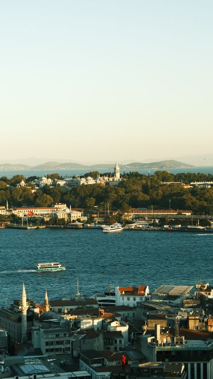 Aerial View of Bosphorus and Istanbul Skyline · Free Stock Photo