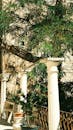 Elegant Mediterranean Garden with Columns