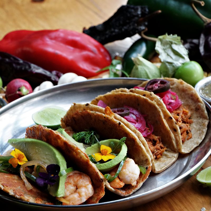 Herb-Brined Tofu and Charred Vegetables Tacos