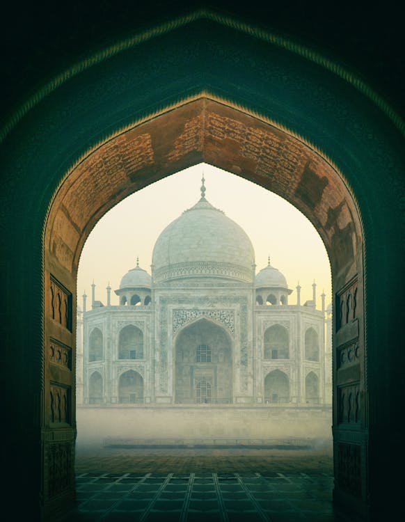 Taj Mahal through an Arch 