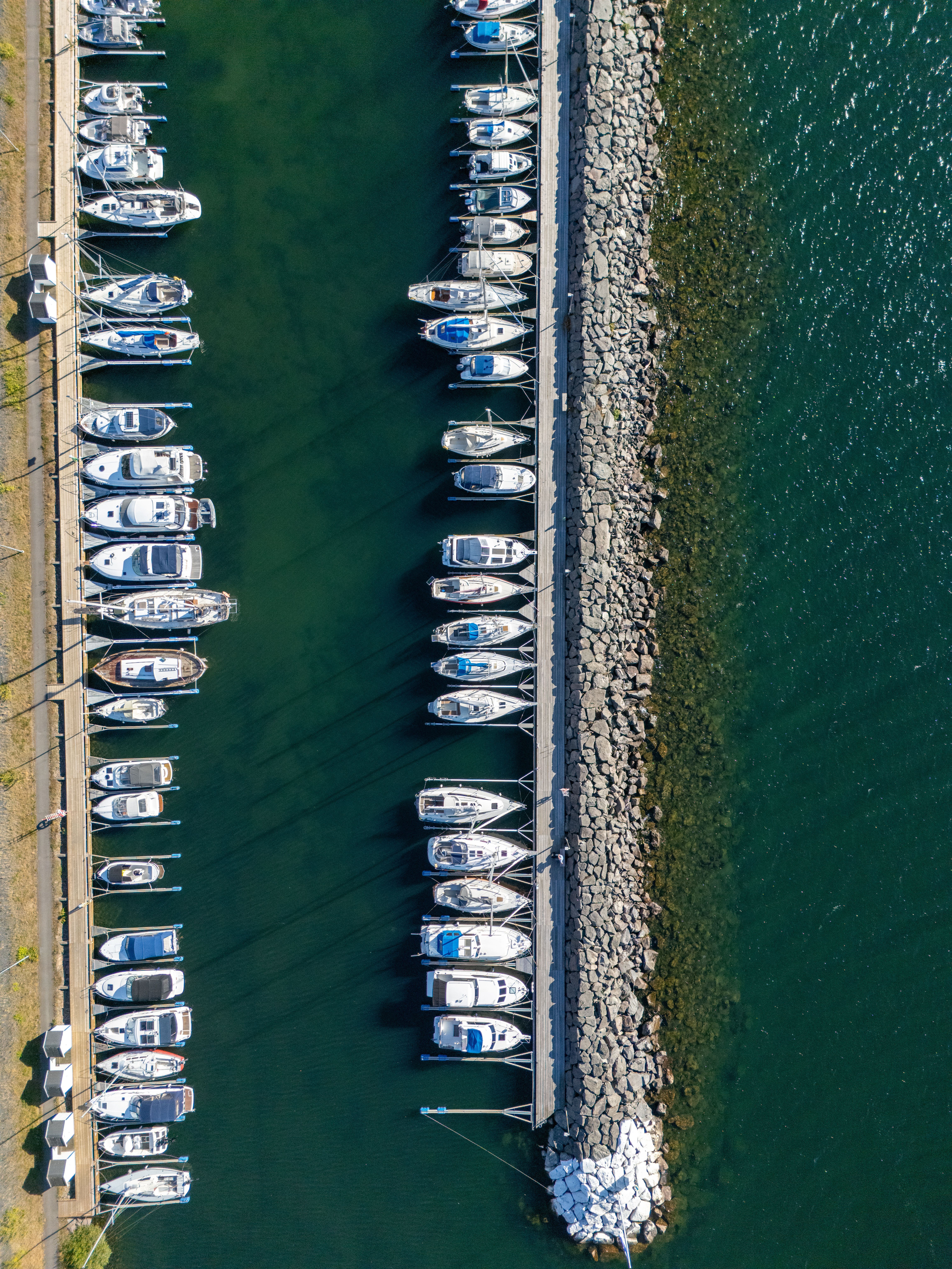 Aerial View of Jönköping Boat Harbor · Free Stock Photo