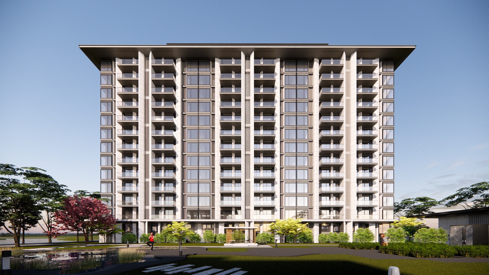 Modern residential building exterior