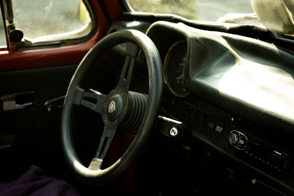 Free stock photo of beetles, classic convertible, classic steering wheel