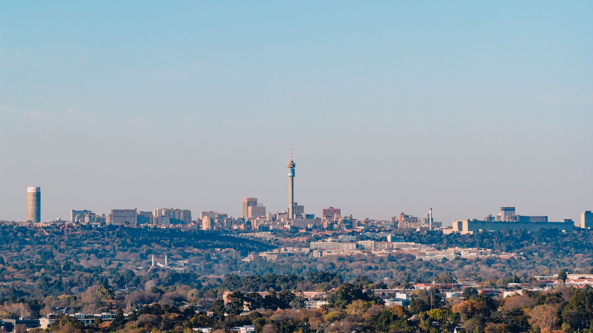 Horizonte de la ciudad de Johannesburgo, Sudáfrica