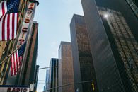 View of Radio City and skyscrapers, capturing NYC's vibrant urban landscape.