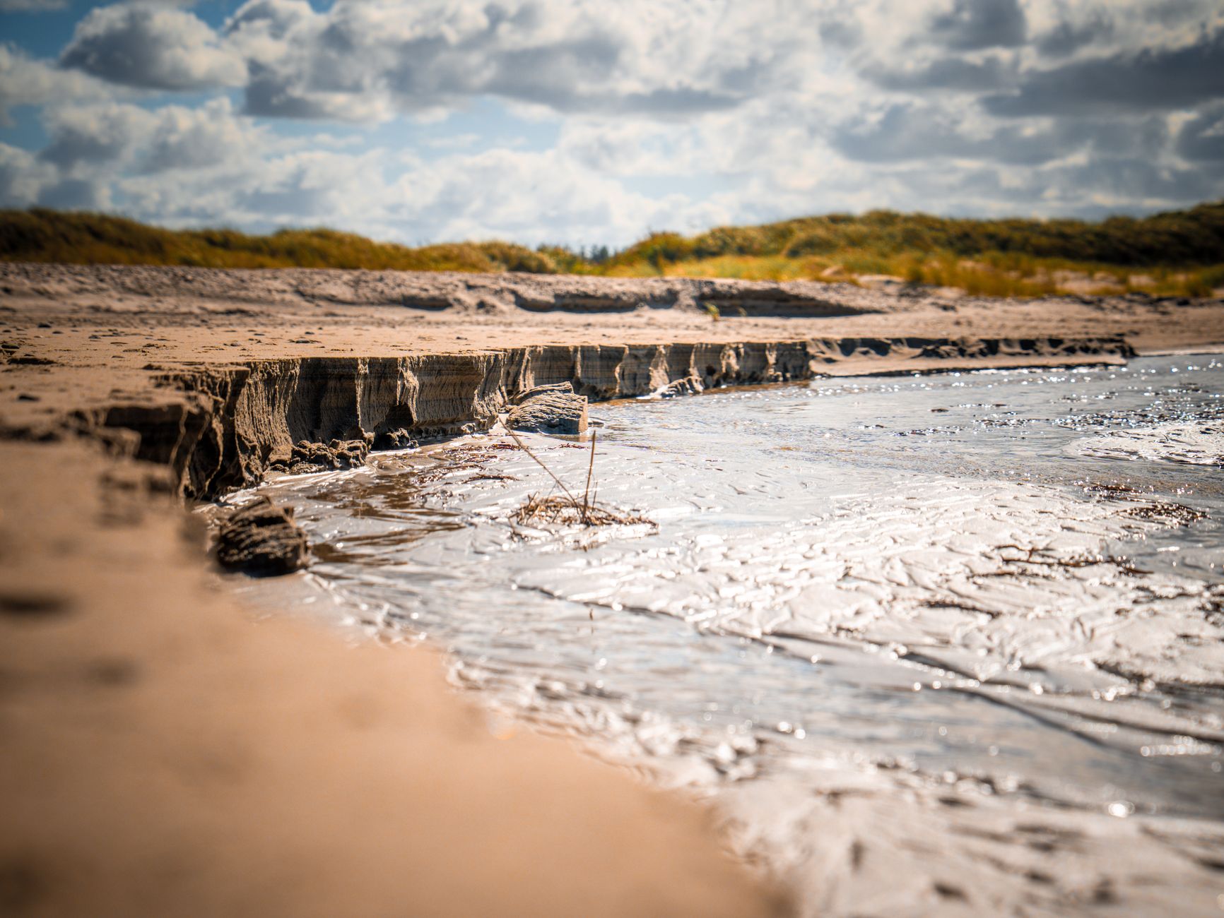 bornholm denmark sandy beach dueodde white sand dunes sea blue summer baltic