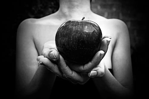 Free stock photo of apple, woman