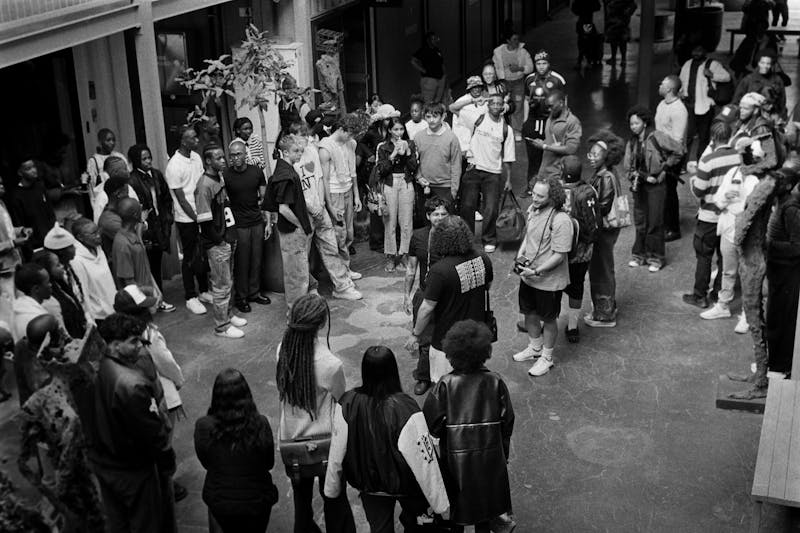 Diverse community gathering