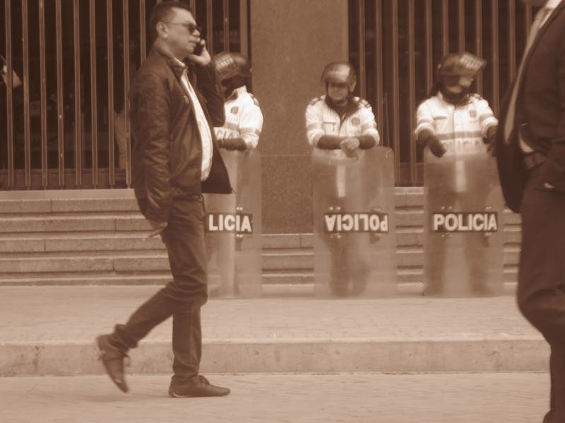 Living room decorated with modern furniture