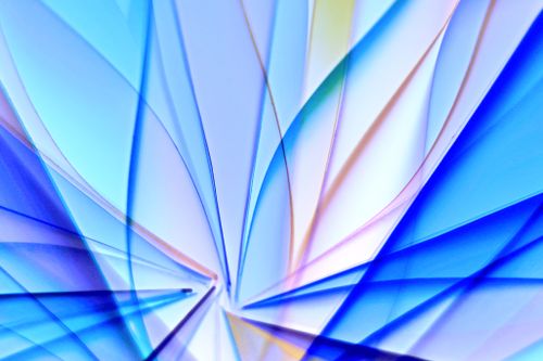 Free Vibrant abstract image featuring geometric shapes in blue and purple hues with soft lighting effects. Stock Photo