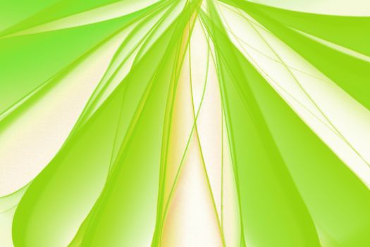 Vibrant abstract artwork with green fluid lines and light gradients, creating a flowing effect.