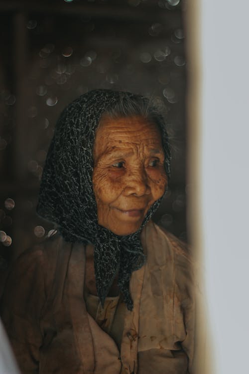 Photo Of Old Woman Wearing Headscarf