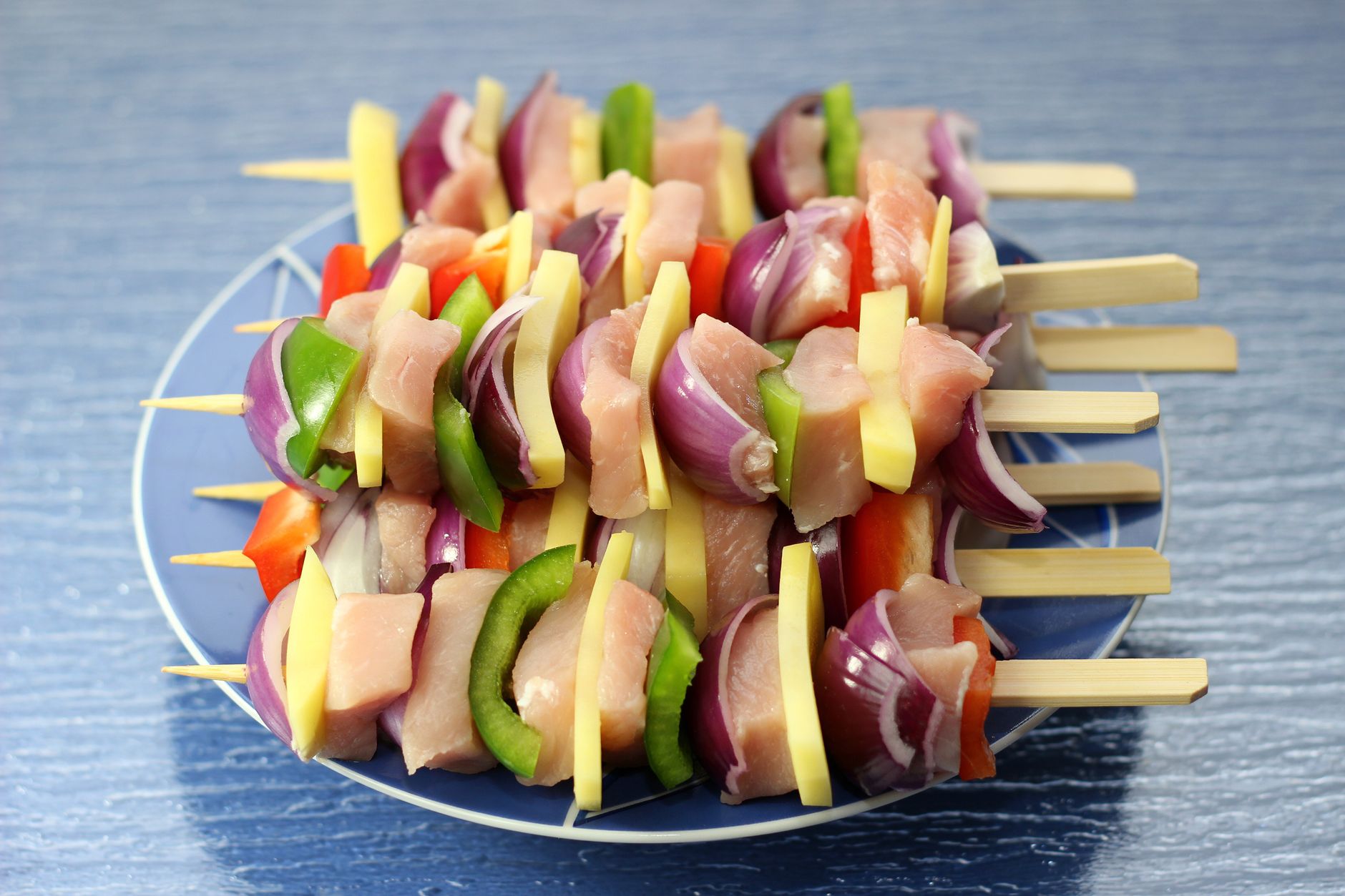 Grilled Mediterranean vegetables soaking in marinade