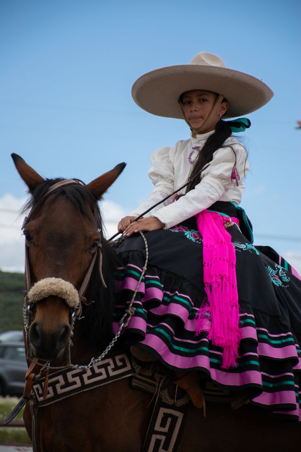 Traditional Female Charro Rider on Horseback · Free Stock Photo