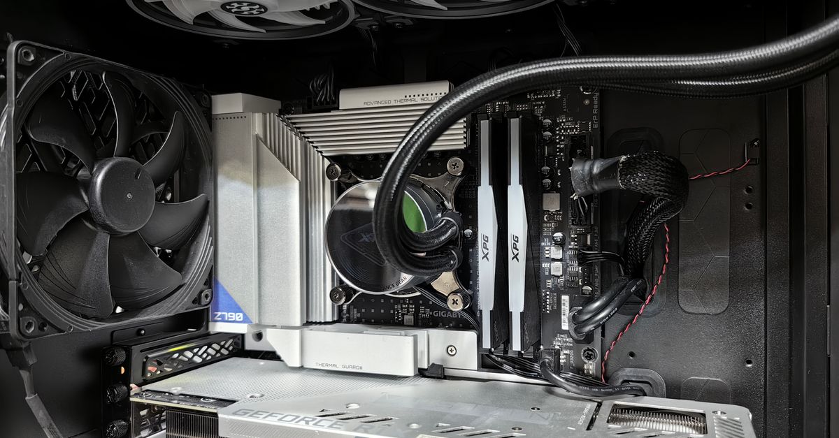 gaming PC graphics card inside cleaning