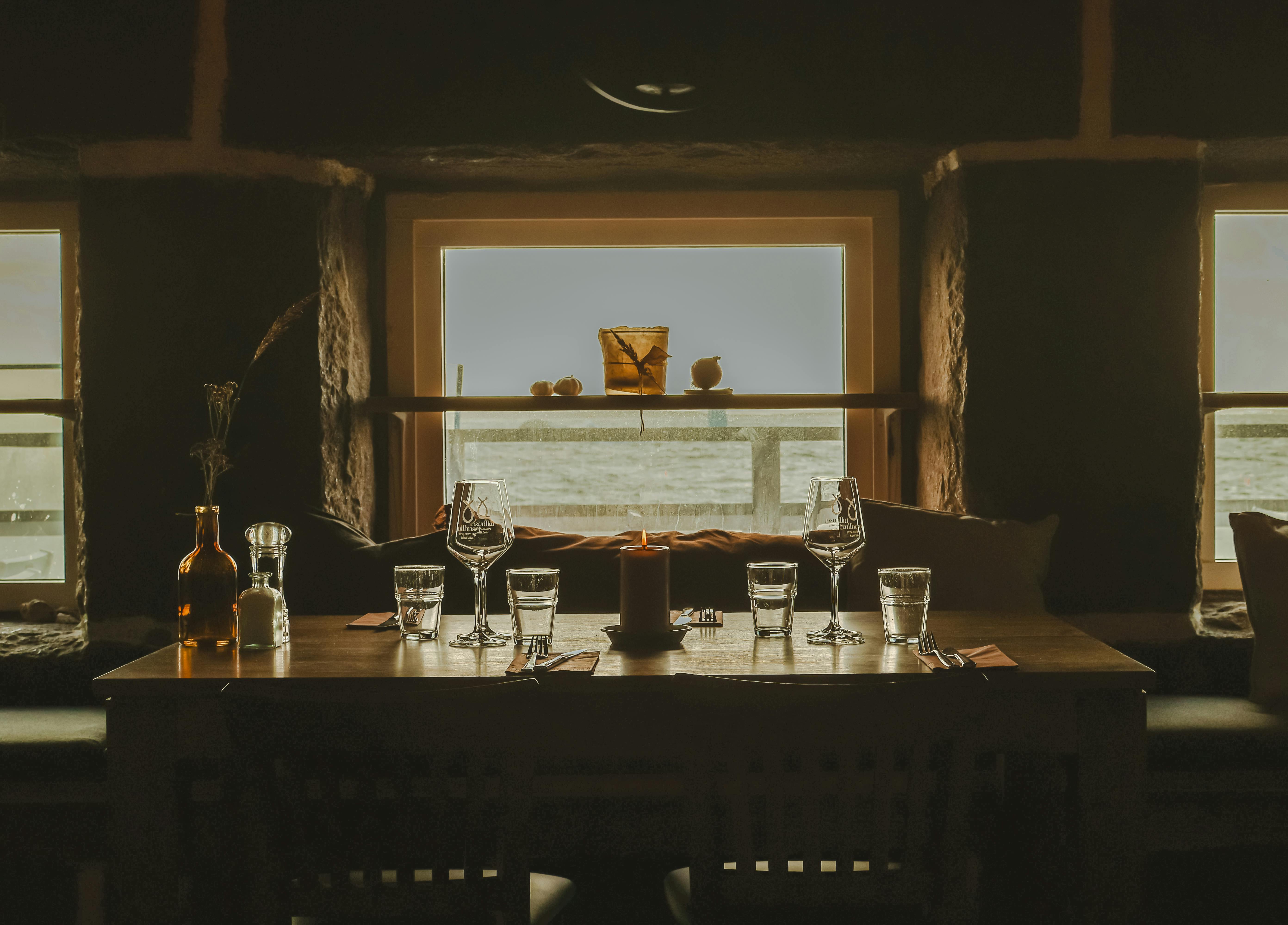 Almoço à luz de velas