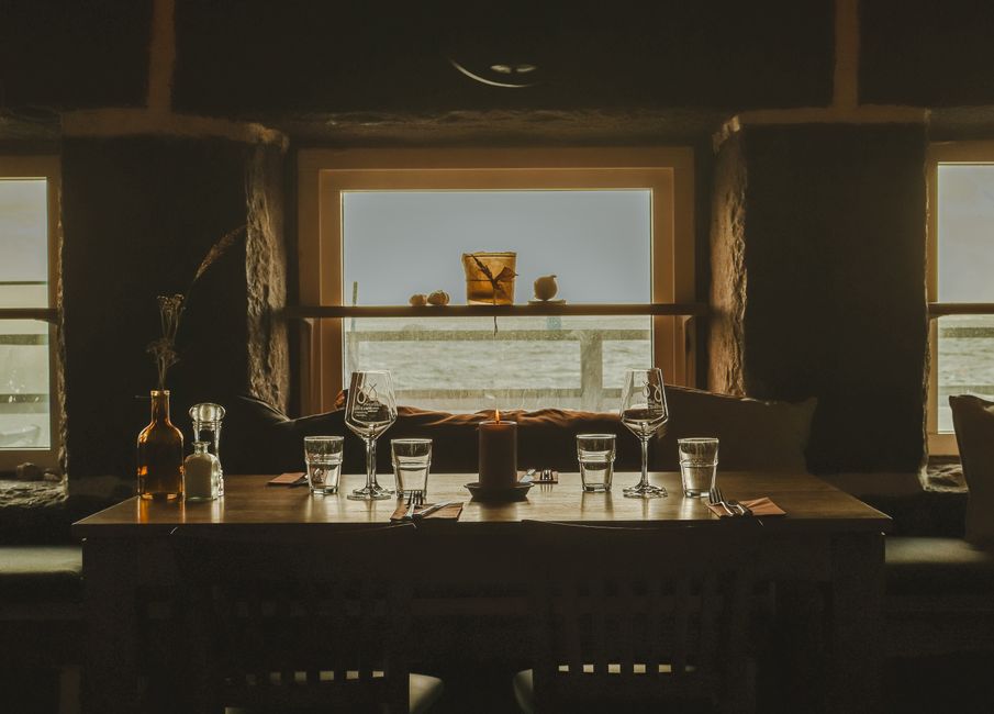 Almoço à luz de velas