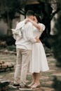 Romantic Outdoor Wedding Embrace Captured Elegantly