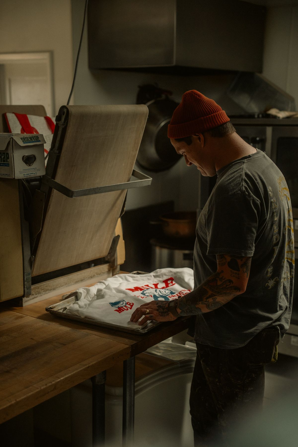 Preparing a t-shirt for printing