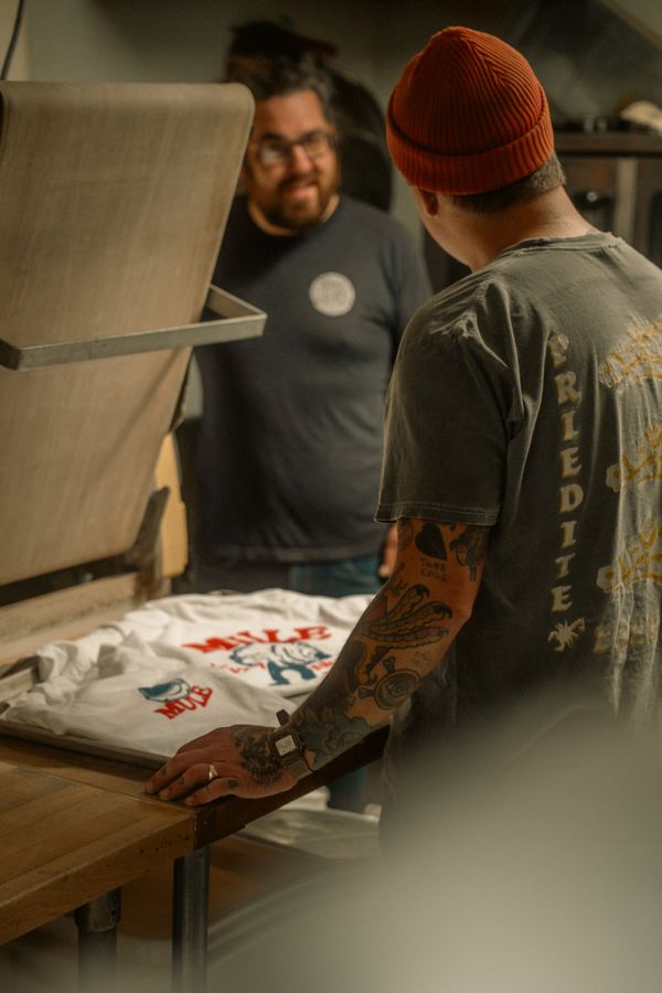 Different printing techniques on fabric