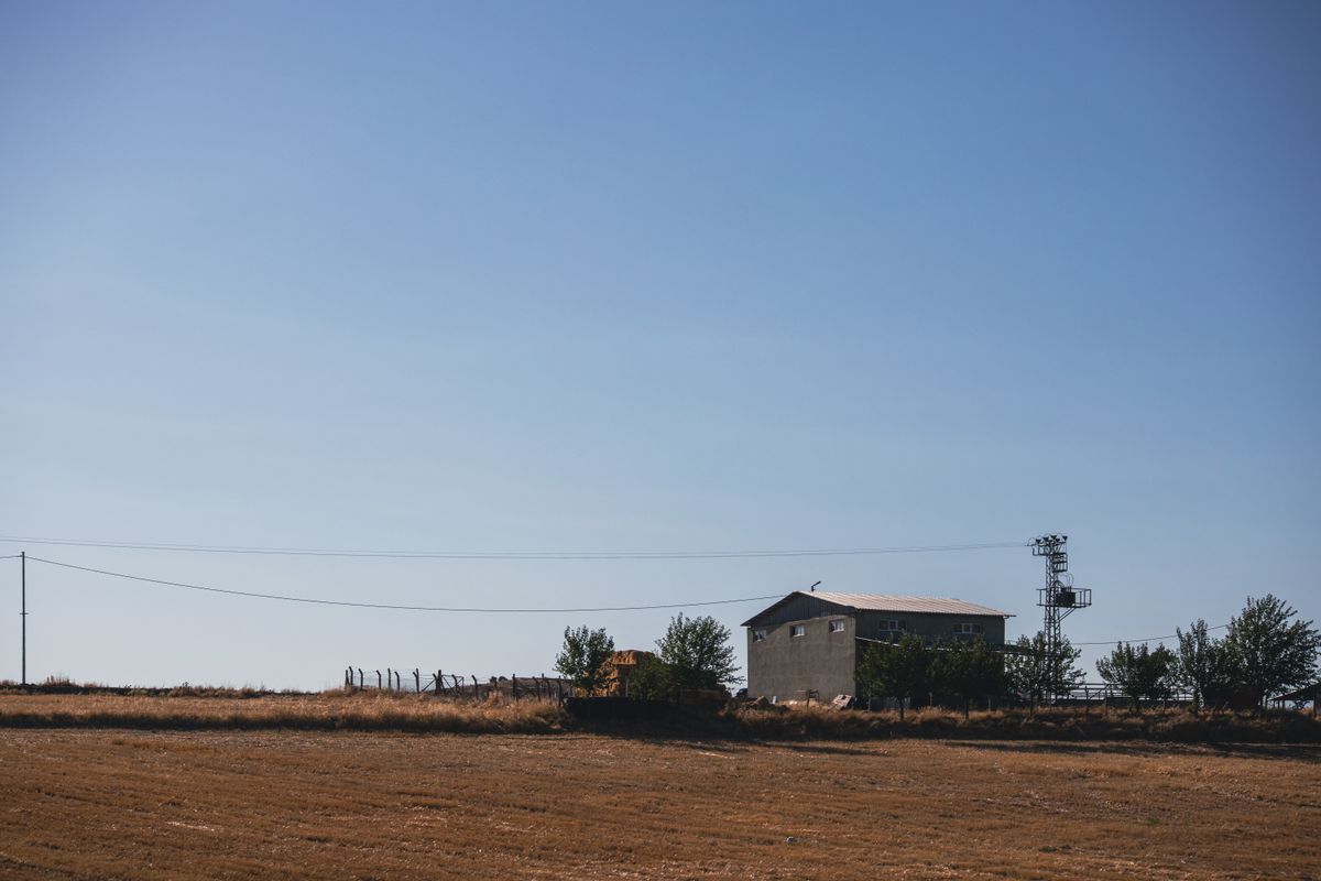 Masías en el campo catalán